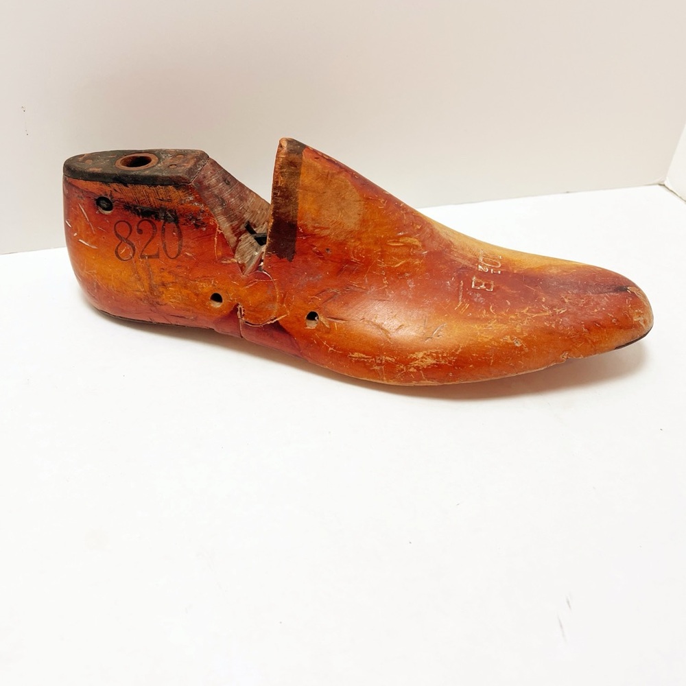 Antique Wooden Shoe Cobbler Last Mold Men’s size 10.5 Mid Century Modern